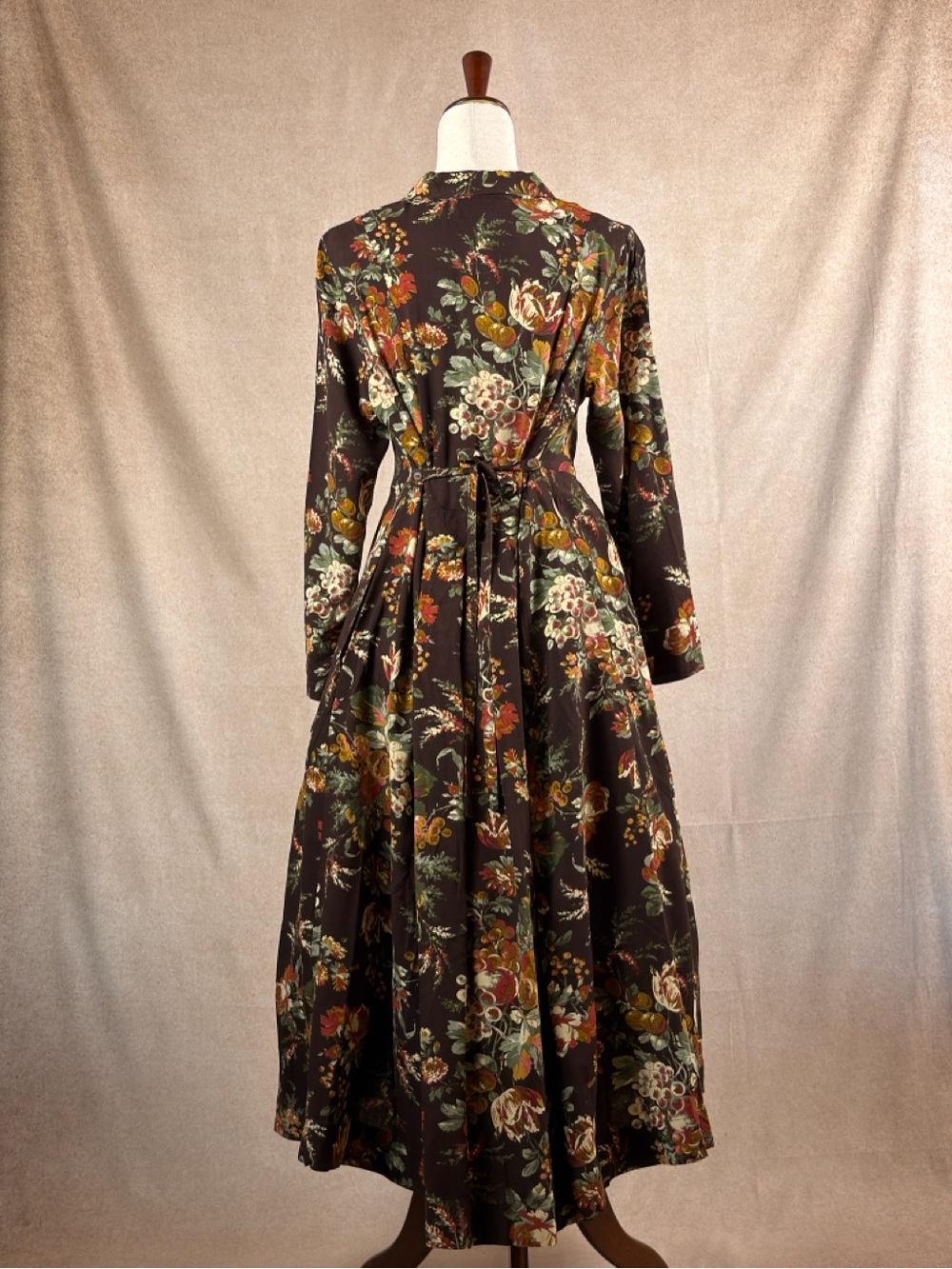 April Cornell Long-Sleeve Chocolate Floral Dress - Picture 2 of 9